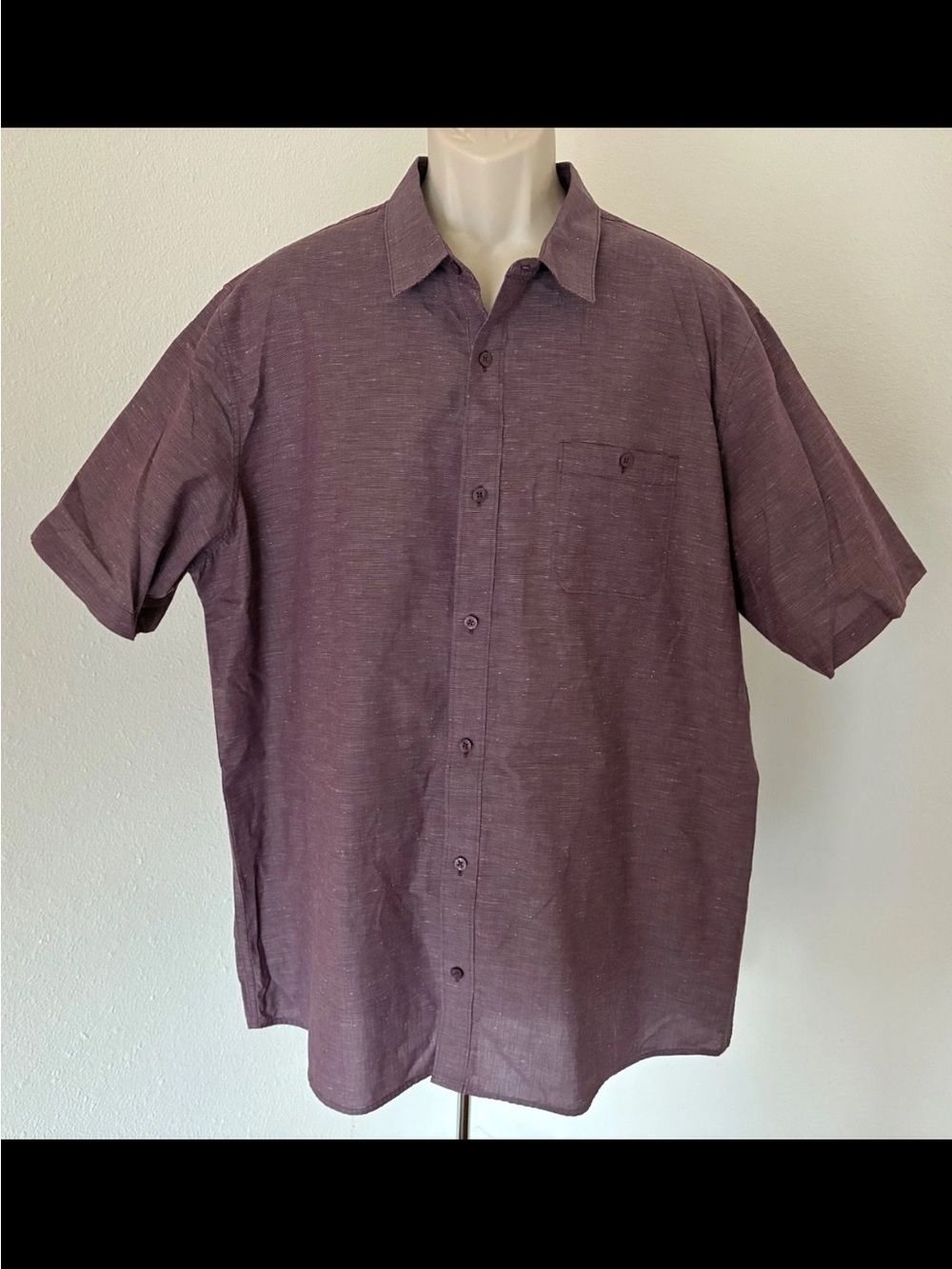Travis Mathew Mens Casual Shirt Purple Button Down Short Sleeve Pocket Sz XXL